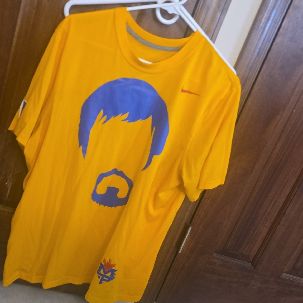Nike Orange and Blue Graphic Tee